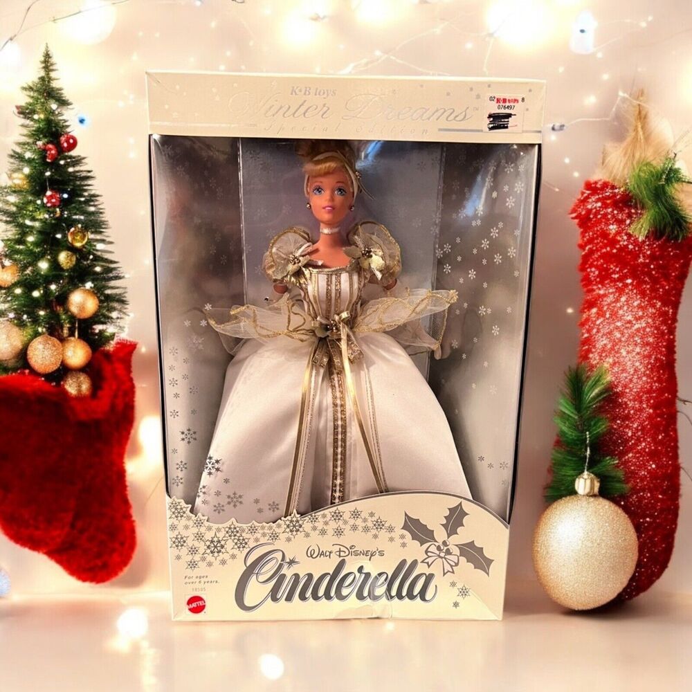 Disney Barbie Doll KB Toys Winter Dreams Cinderella Special Edition 1997-NIB VTG